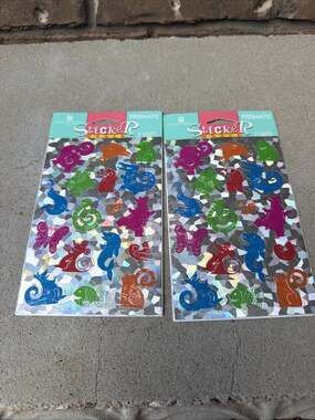 Vintage Prismatic Mirror Animal Stickers American Greetings Lot Of 2 NEW